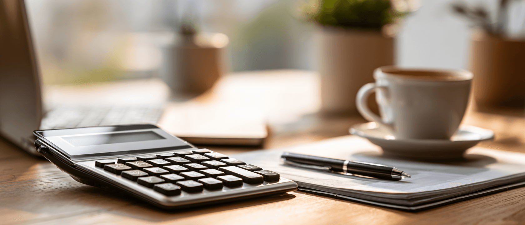 Professional pricing and financial planning workspace