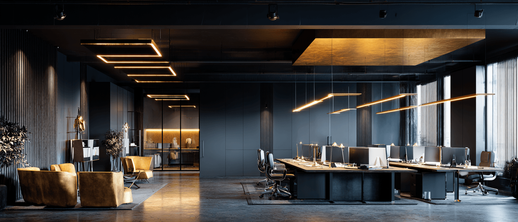 Modern tech consultancy office workspace