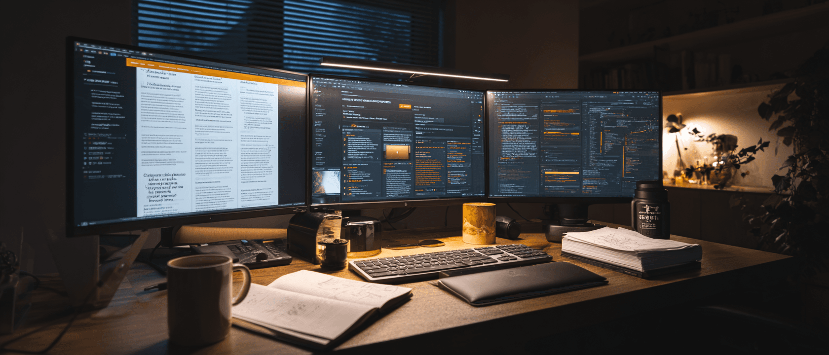 Professional certification study workspace with training materials